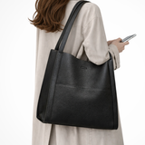 Neva | Bolsa de Hombro Texturizada con Bolsillo Frontal Estructurado para Mujeres