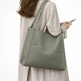 Neva | Bolsa de Hombro Texturizada con Bolsillo Frontal Estructurado para Mujeres