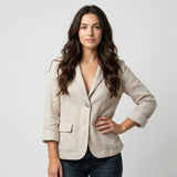 Blazer Fluido en Lino | Corte Relajado | Toque Natural