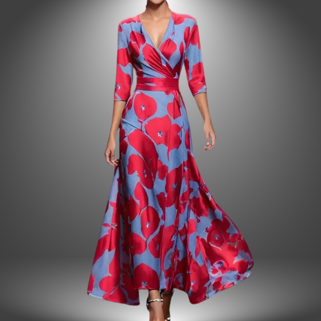 Saffie - Vestido estampado cruzado