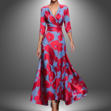 Saffie - Vestido estampado cruzado