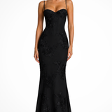 Valentina | Vestido Maxi de Novia con Escote Corazón y Apliques Florales para Mujeres