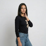 Blusa Floral de Manga Larga para Elegancia Casual