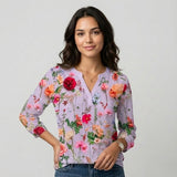 Blusa fluida con patrón floral | Corte suelto | Feminidad natural