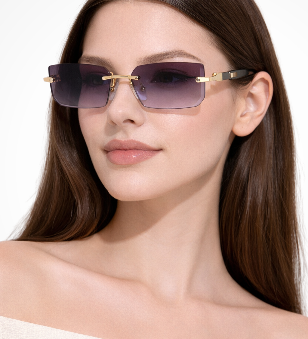 Maria | Gafas de Sol Rectangulares Sin Montura para Mujeres