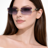 Maria | Gafas de Sol Rectangulares Sin Montura para Mujeres