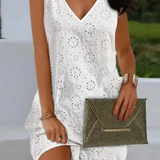 Luz | Vestido mini sin mangas de cuello en V para mujer