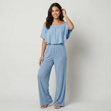 Mono fluido off-shoulder en mezcla ligera | Corte suelto | Elegancia desenfadada