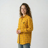 Camisa Oversized con Patrón Cuadros y Corte Suelto Desenfadado