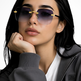 Florette | Gafas de sol de mujer sin montura con lentes degradados de gran tamaño