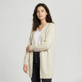 Conforto natural en tejido suave | Cárdigan largo abierto | Estilo casual elegante