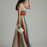 Carolina™ | Vestido maxi a rayas