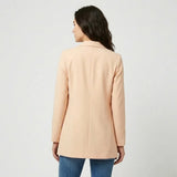Blazer largo estructurado en mezcla de lana | Corte entallado | Elegancia urbana versátil