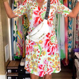 Federica™ - Vestido con mangas cortas y estampado floral