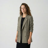 Blazer Fluido con Botones Dobles y Corte Desenfadado