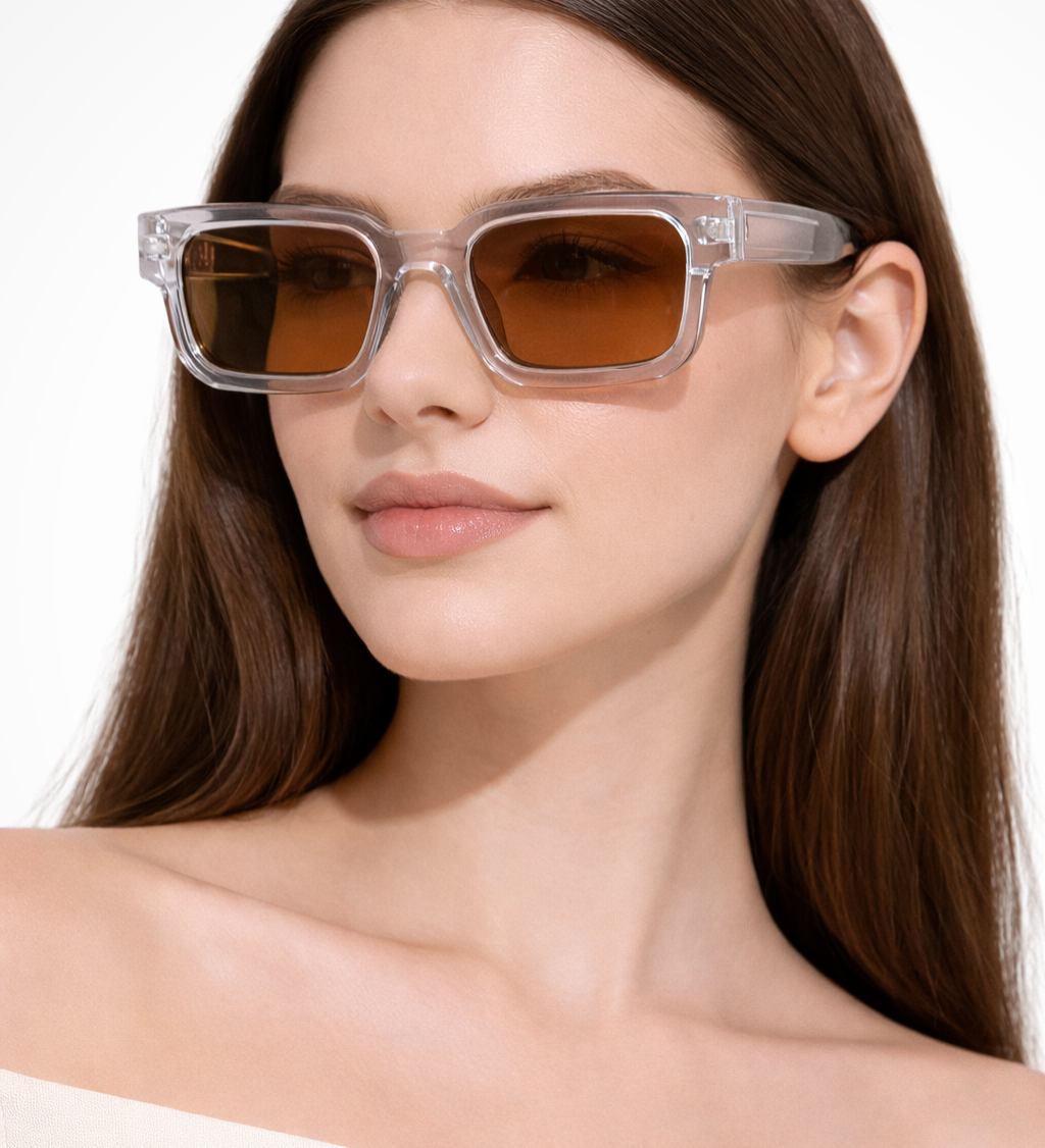 Millicent | Gafas de sol retro para mujeres con montura rectangular