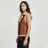 Actitud urbana con interior suave | Chaleco biker sin mangas | Estilo moderno