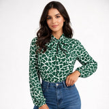 Blusa estampada en mezcla de algodón | Corte fluido | Elegancia contemporánea
