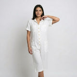 Mono Camisero Fluido con Botones Frontales y Confort Natural