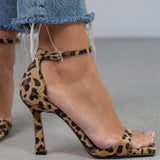 Giulia™ | Sandalias de leopardo con tacones altos