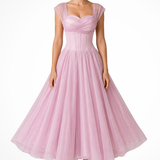 Ottilie | Vestido Midi de Tul con Escote Corazón para Mujeres