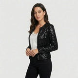 Blazer corto con brillo sutil | Corte ajustado | Elegancia sofisticada para ocasiones especiales