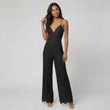 Mono elegante de tirantes finos | Pierna ancha | Sofisticación moderna
