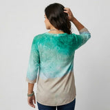 Blusa fluida con efecto degradado | Corte suelto | Estilo bohemio elegante