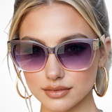 Jamilla | Gafas de Sol Cat Eye para Mujeres con Detalles Dorados