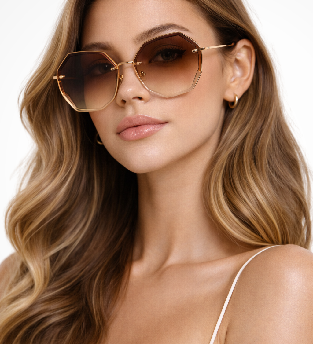 Emmeline | Gafas de sol de gran tamaño sin montura para mujer