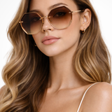 Emmeline | Gafas de sol de gran tamaño sin montura para mujer