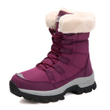 Yasmine - Botas de neve de veludo quentes e impermeáveis para mulheres
