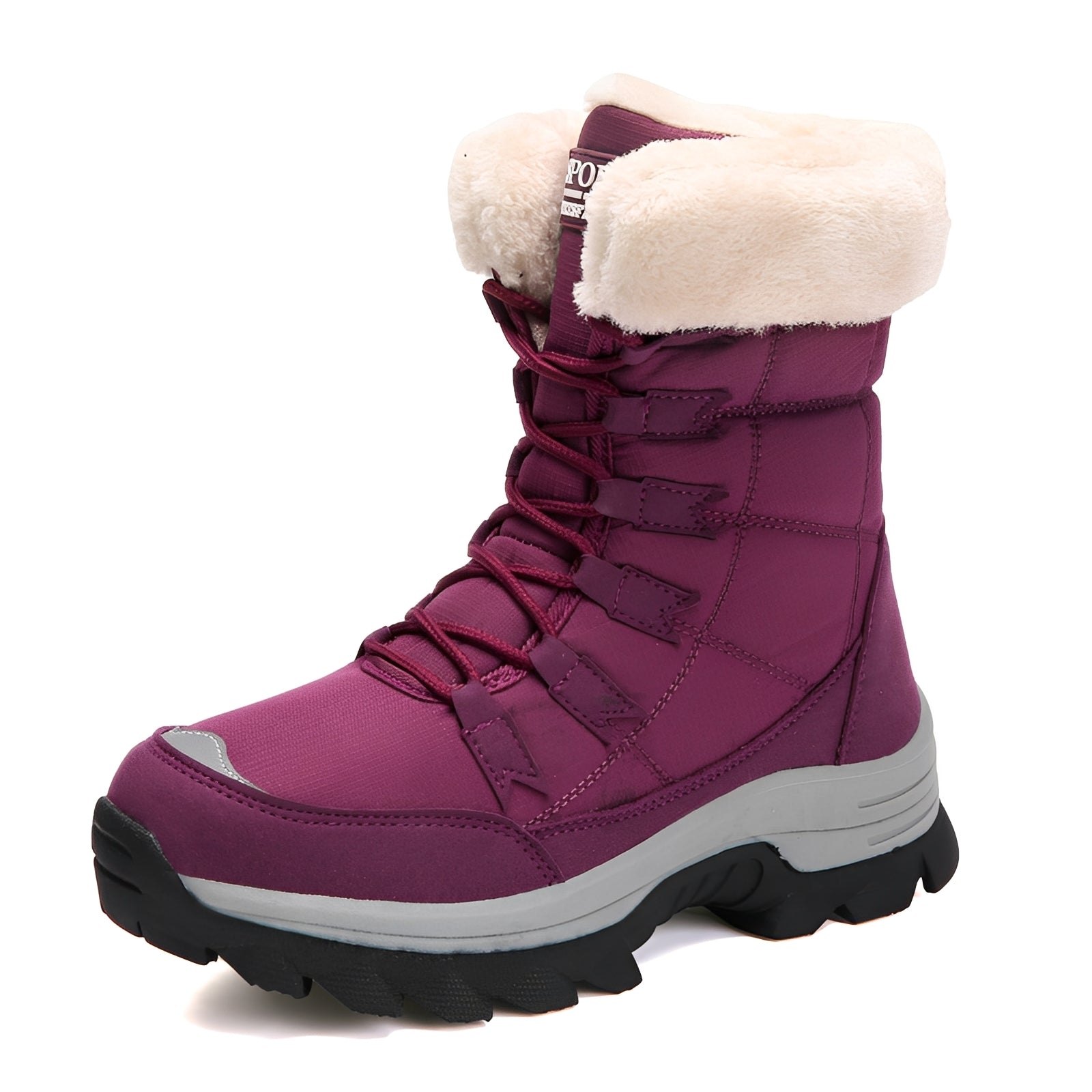 Yasmine - Botas de neve de veludo quentes e impermeáveis para mulheres