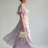 Rocío™ | Vestido midi con mangas onduladas