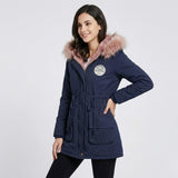 Parka femenina forrada con capucha | Corte ajustable | Confort urbano de invierno
