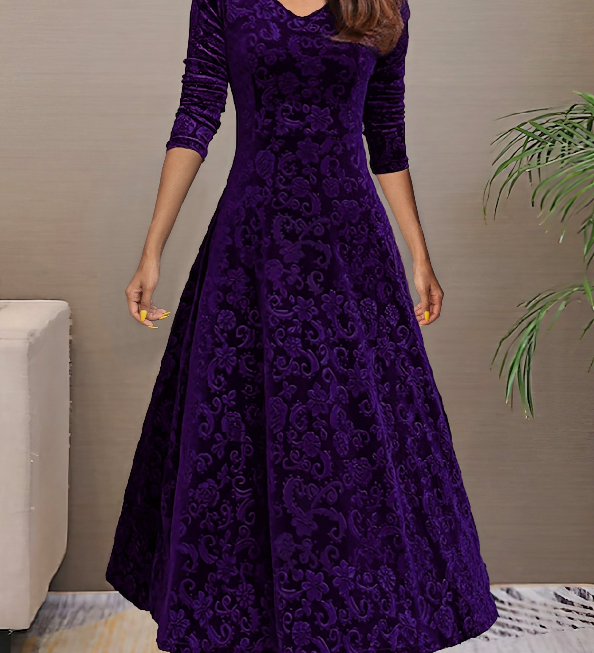 Nancy | Vestido de fiesta de terciopelo lujoso