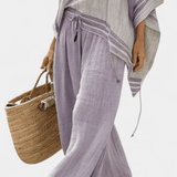Natália | Conjunto Elegante Bohemio Bardot de Bambú Ligero