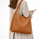 Neva | Bolsa de Hombro Texturizada con Bolsillo Frontal Estructurado para Mujeres