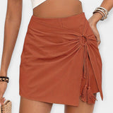 Milvi | Pantalones cortos de tiro alto con detalles de falda