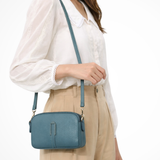 Pella | Bolsa de Hombro Cruzada Compacta Doble Cierre para Mujeres