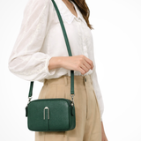 Pella | Bolsa de Hombro Cruzada Compacta Doble Cierre para Mujeres