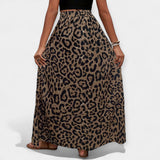 Maarja | Falda midi con estampado de leopardo