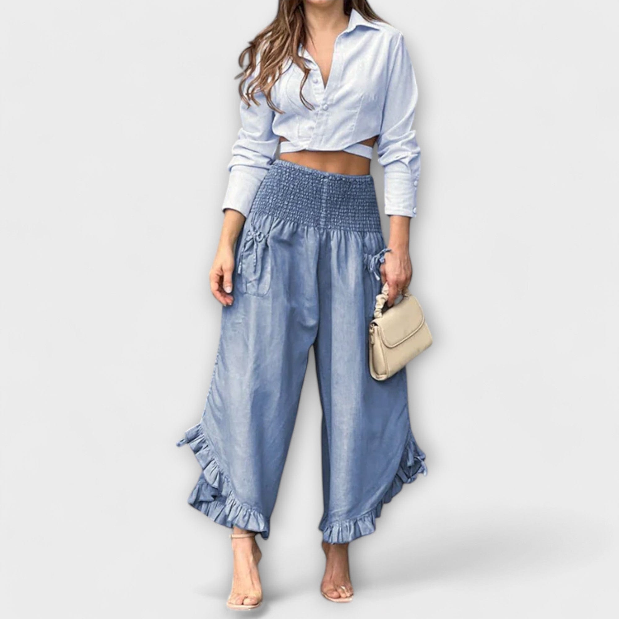 Jaya | Pantalones cómodos con pliegues modernos de tejidos naturales
