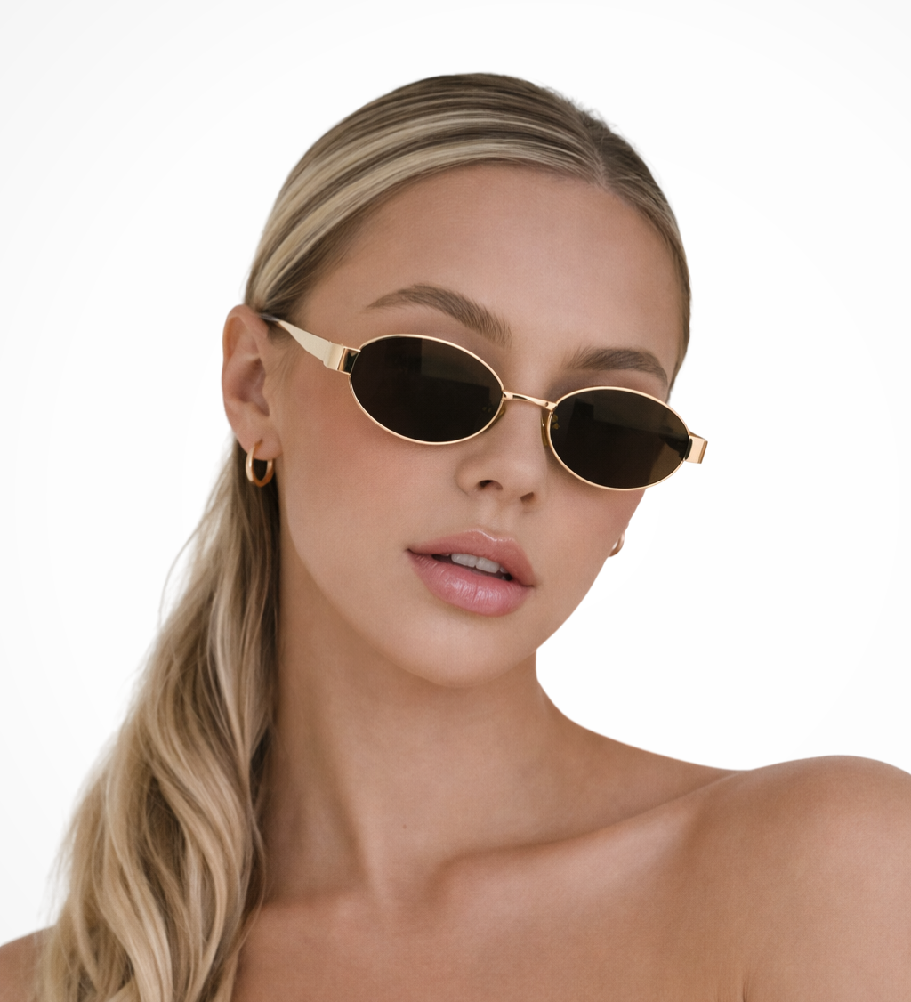 Clarabelle | Gafas de sol ovaladas de metal para mujeres