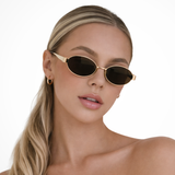 Clarabelle | Gafas de sol ovaladas de metal para mujeres