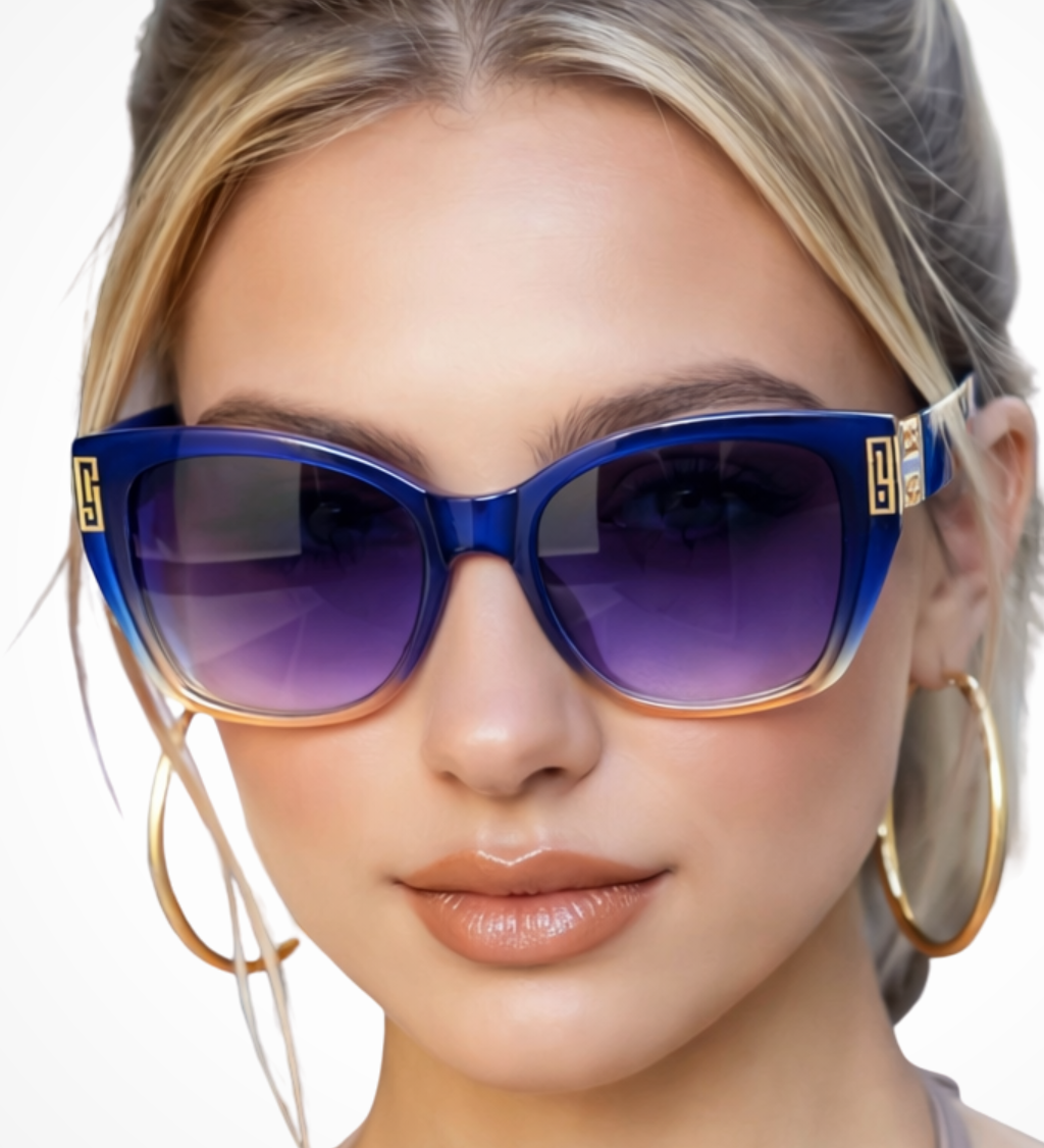 Jamilla | Gafas de Sol Cat Eye para Mujeres con Detalles Dorados