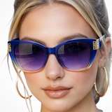 Jamilla | Gafas de Sol Cat Eye para Mujeres con Detalles Dorados