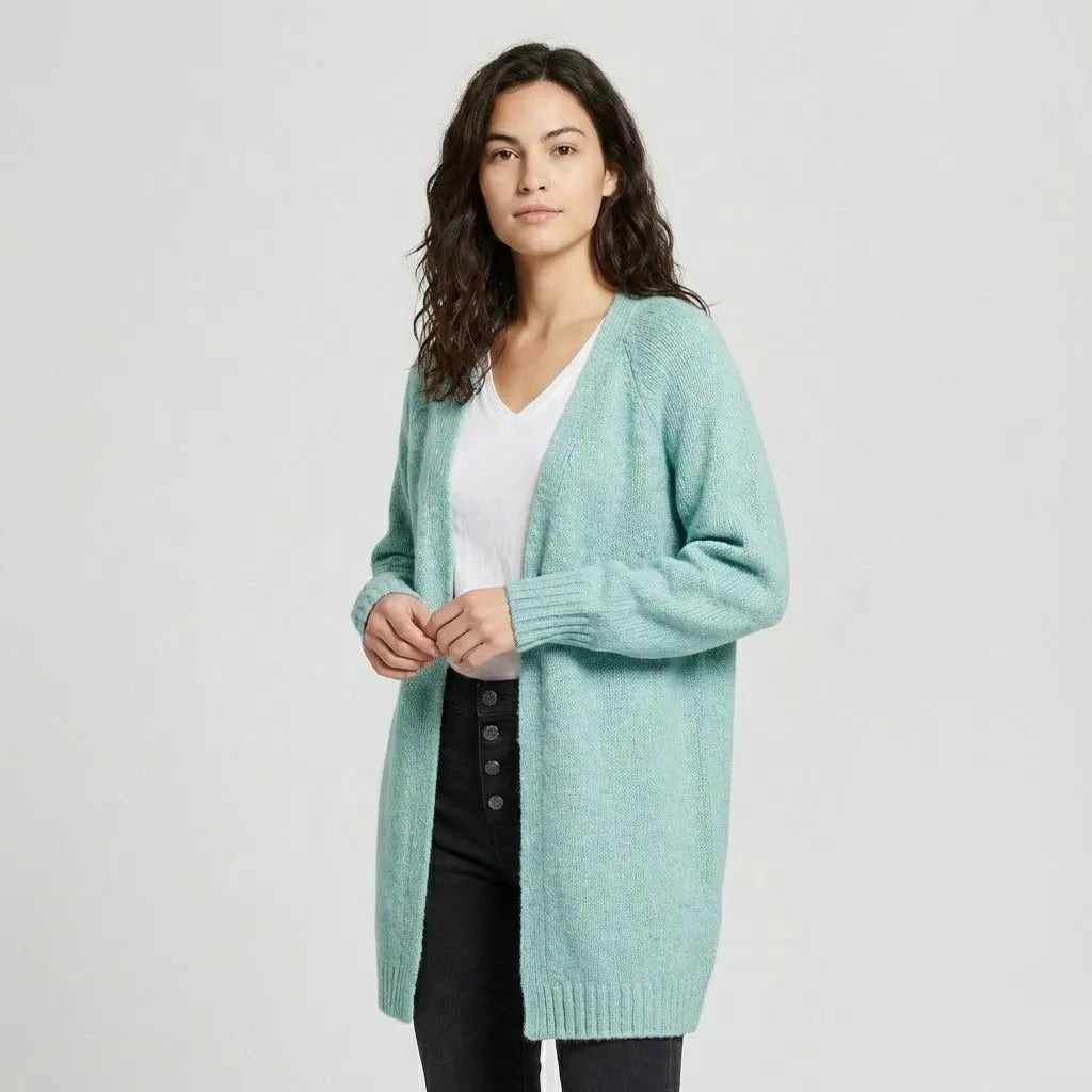Conforto natural en tejido suave | Cárdigan largo abierto | Estilo casual elegante