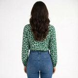 Blusa estampada en mezcla de algodón | Corte fluido | Elegancia contemporánea