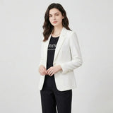 Blazer estructurado en mezcla de viscosa | Corte recto | Estilo urbano elegante